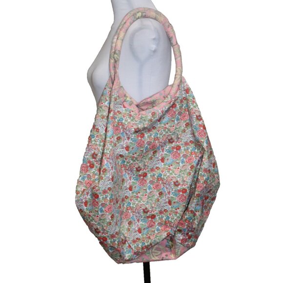 ROLLER RABBIT Printed Canvas Tote Bag Cotton Bondi Floral Vintage Boho beach - Picture 1 of 9